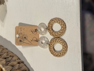 Make a Wish Woven Hoops Dangle Earrings