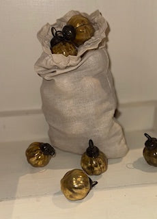 Creative Co-op Embossed Mercury Glass Ornaments in Bag