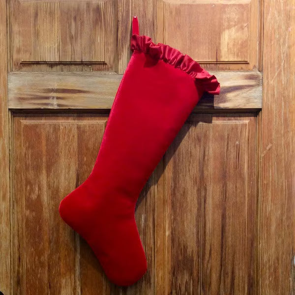 dstevens velvet Red Christmas Stockings