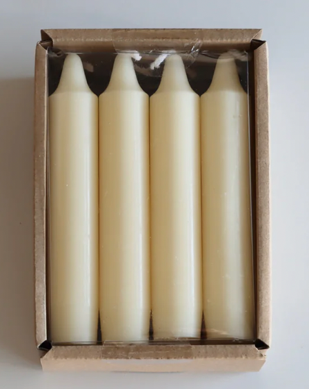 Unscented Short Taper Candle in Box of 12