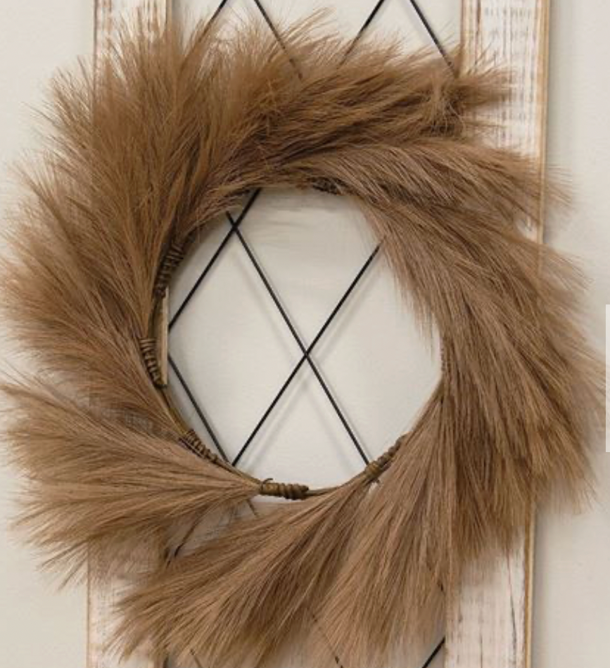 Pampas Grass Wreath- Taupe