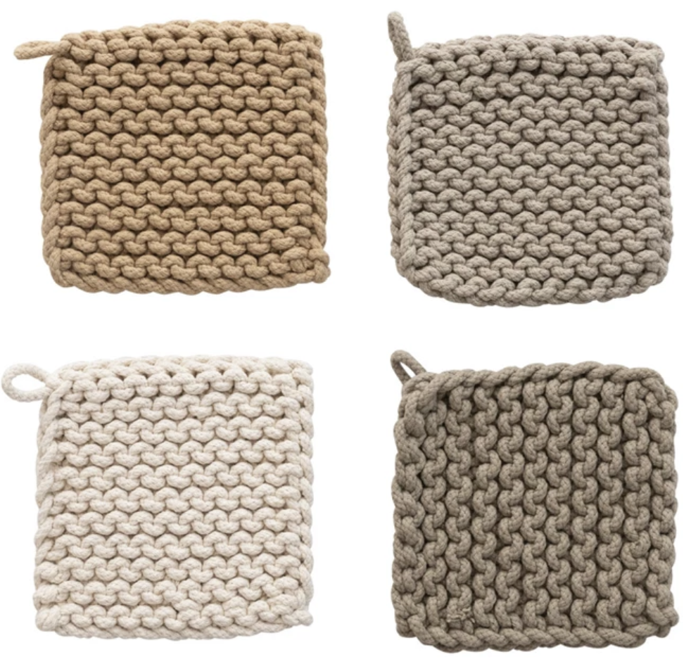 Square Cotton Crocheted Pot Holders