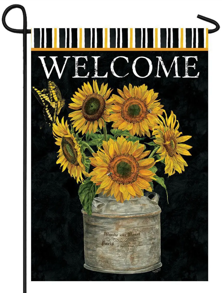 Sunflower Welcome Garden Flag