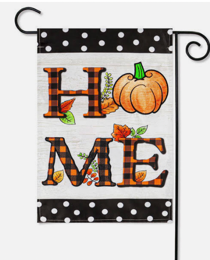 Pumpkin "Home" Garden Flag