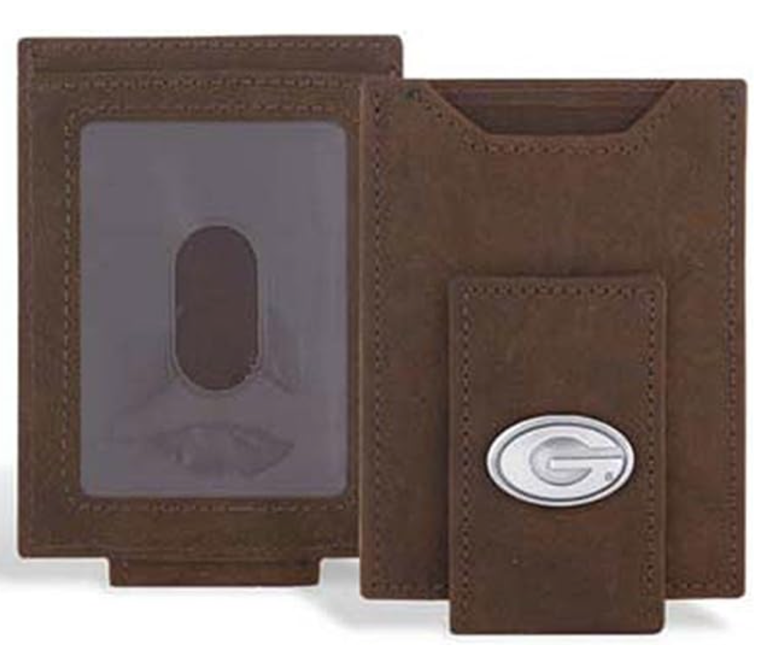 Brown Leather Pocket Wallet- Georgia