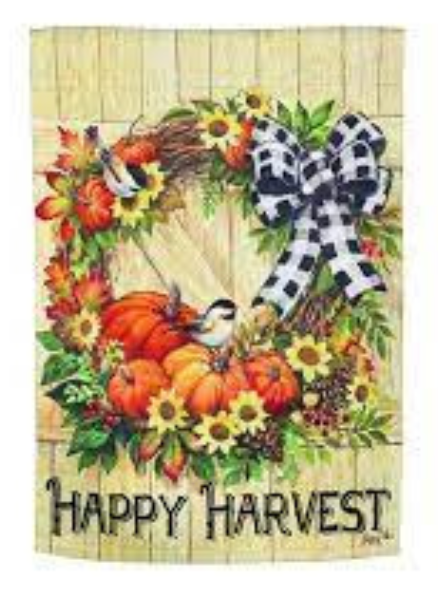 Harvest Wreath Garden Flag