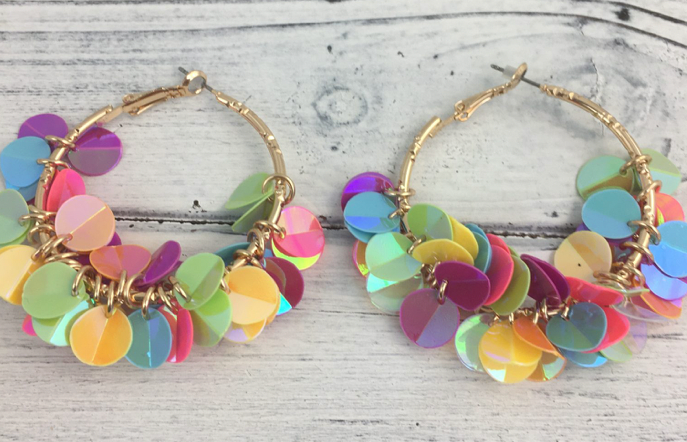 Multi Fashion Color Hoop Earrings