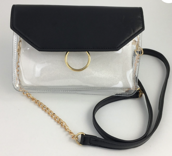 Black Trim Clear Bag