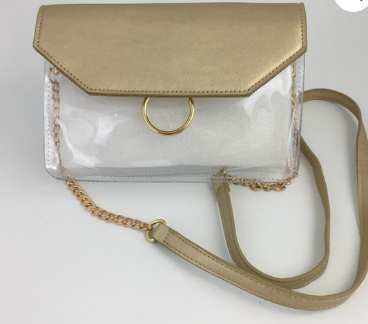 Gold Trim Clear Bag