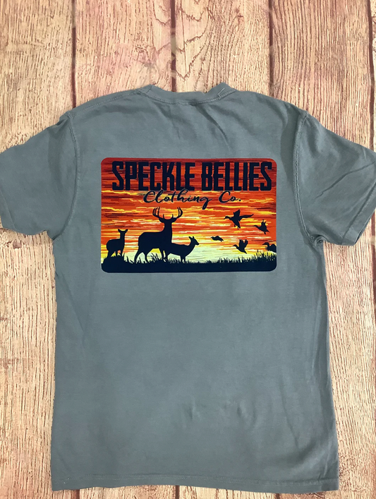 Men's Grey Deer Shadow Speckle Bellies T-Shirt