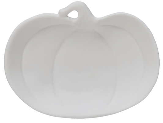 Stoneware Pumpkin Shaped Dish- Matte White