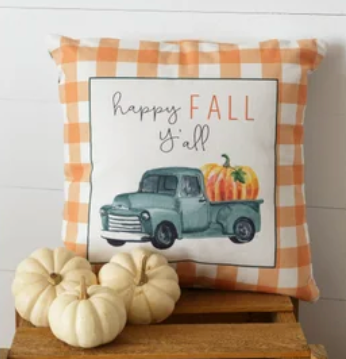 Happy Fall Y'all Two Sided Pillow