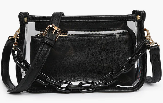 Black Clear Crossbody