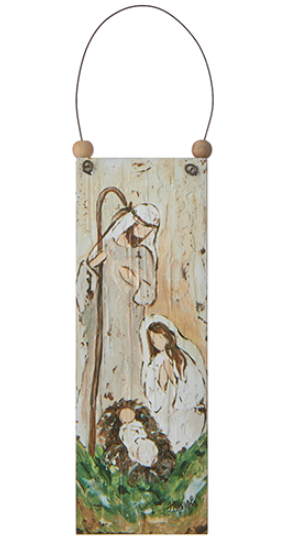 7' Holy Family Wooden Ornaments