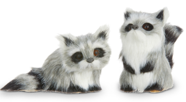 3.5' Raccoon Ornaments 2 Asst.