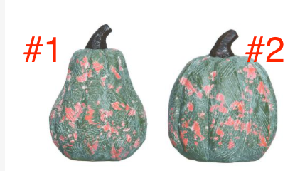 Resin Rustic Pumpkins 2 Asst.