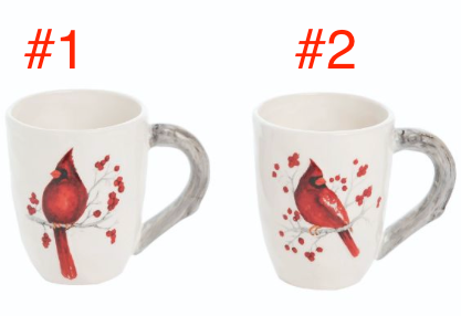 Birch Cardinals Mugs 2 Asst.