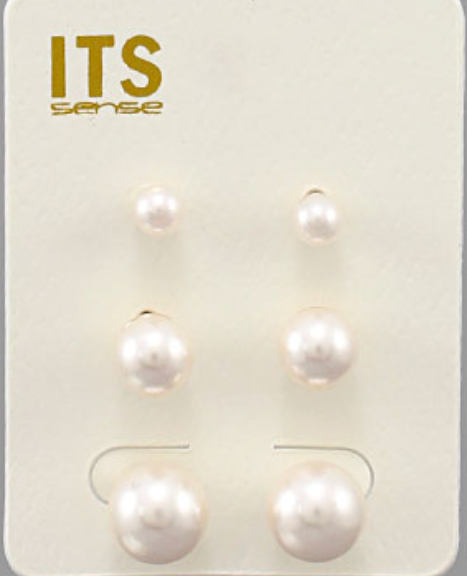 3 pack Cream Studs