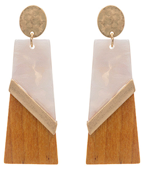 Ivory Trapezoid Earrings