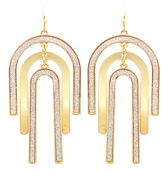 Gold Arch Earrings