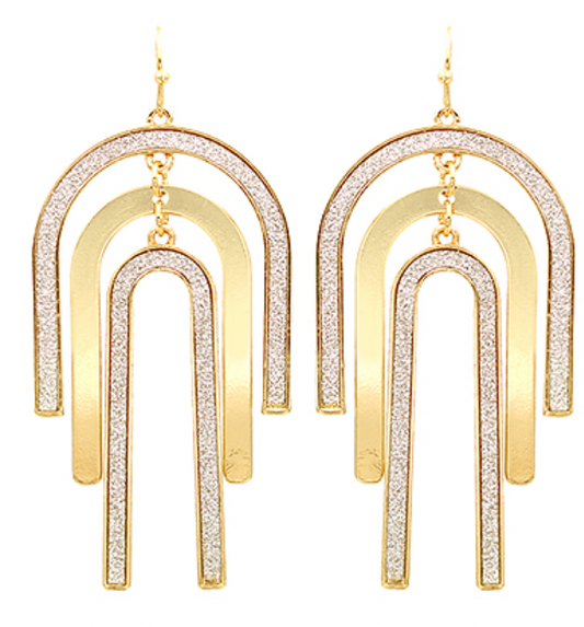 Gold Arch Earrings