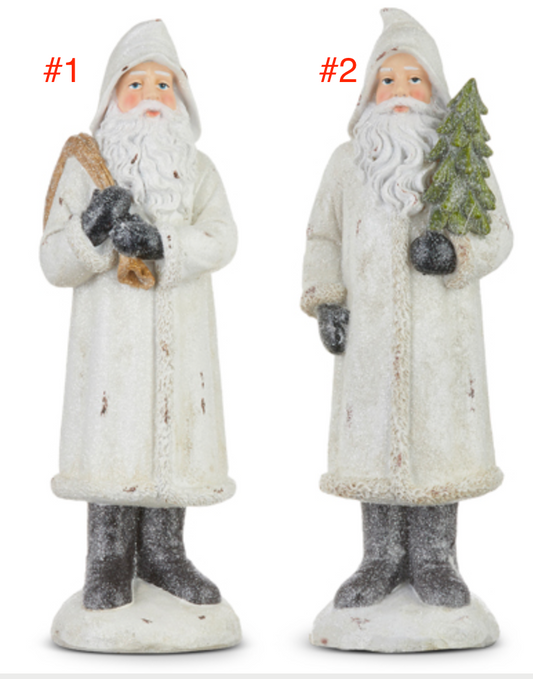 Resin Glittered Santa's 12.25''