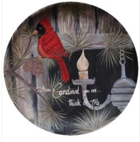 Black Cardinal Plate