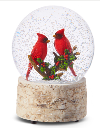 Cardinal Musical Water Globe