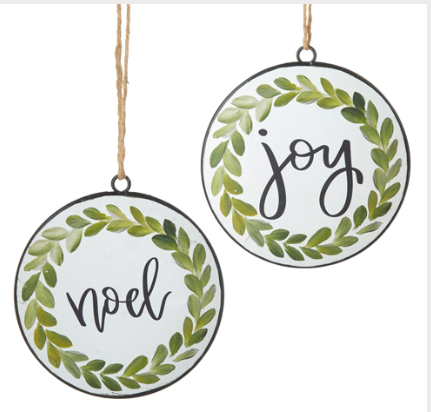 Joy & Noel Disc Ornaments