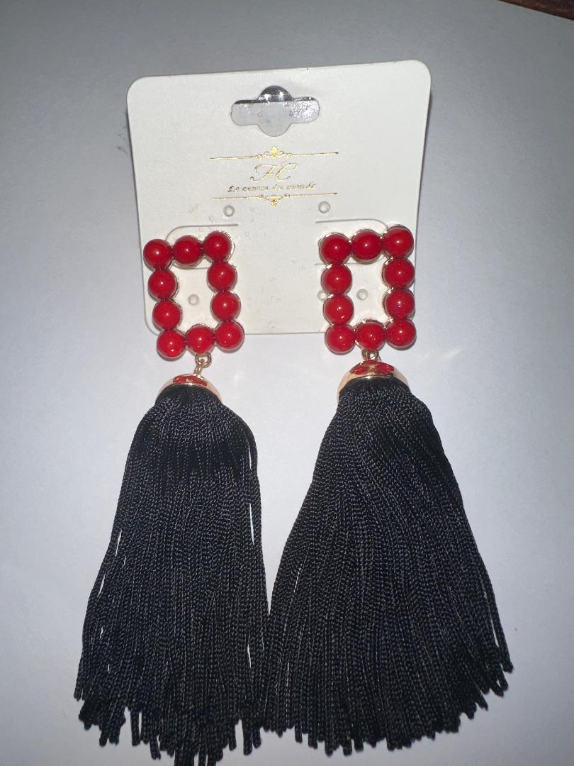 Black Tassel Earrings