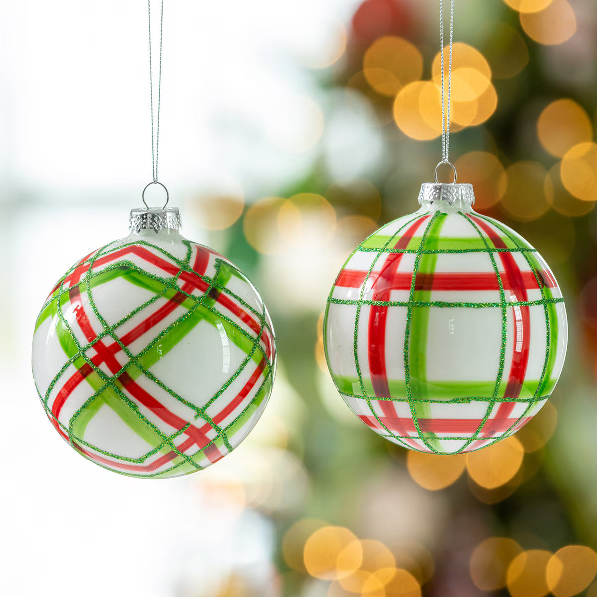 Park Hill Handpainted Glass Ball Ornament, 2 Assorted Styles