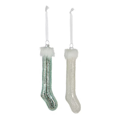 Northern Lights Glass Stocking Ornament