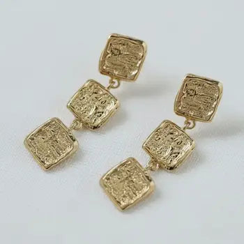 Geometric Long Drop Earrings