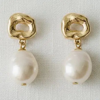 Irregular Pearl Stud Earrings