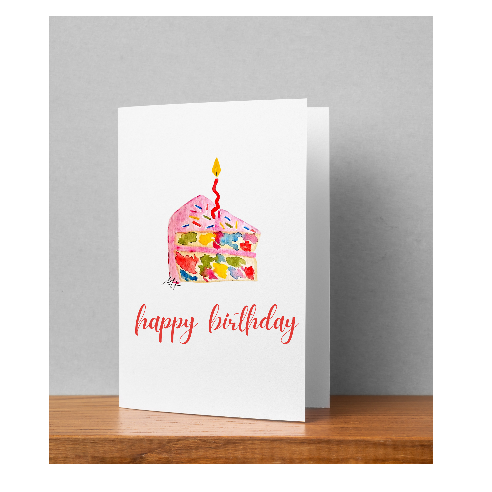 Hand-Painted Watercolor Folded Greeting Cards