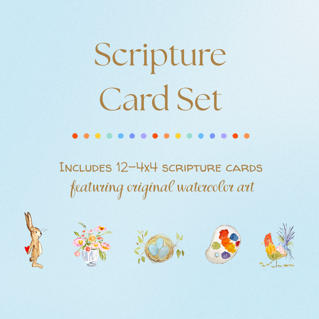 Scripture Card Set-Watercolor Bible Verse Cards-Encouragment