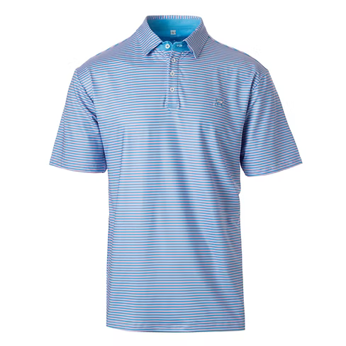 Fieldstone Signature Polo Blue Stripe R019