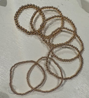Gold Beaded Bracelet Stack