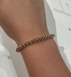 Large Gold Beaded Bracelet