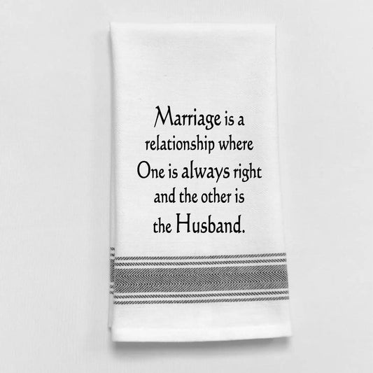 Marriage is a relationship Tea Towel