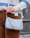 Caroline Hill Joan Crossbody Baby Blue EC