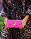 Caroline Hill Carlington Clutch Hot Pink EC