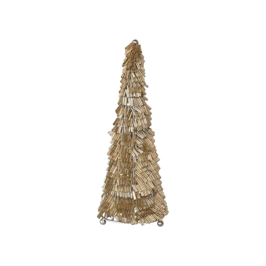 Creative Co-op Gold Wire and Glass Bead Tree